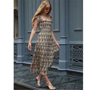 Hill House Ribbon Ellie Nap Dress. Pinecone Sage. M. NWT.